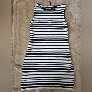 ** Valerie Bertinelli Black and White‎ Striped Dress